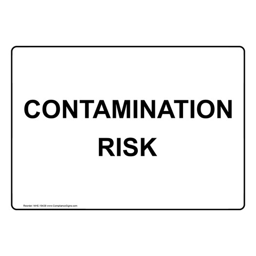 Contamination Risk Sign NHE-19438