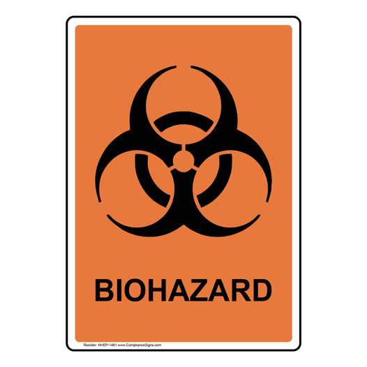 Portrait Biohazard Sign NHEP-1461