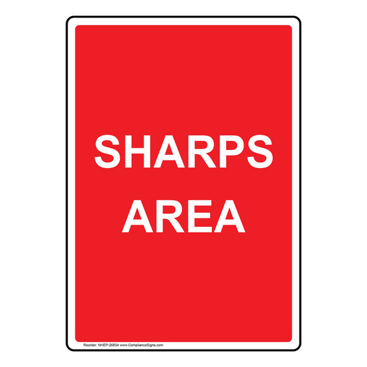 Portrait Sharps Area Sign NHEP-26834