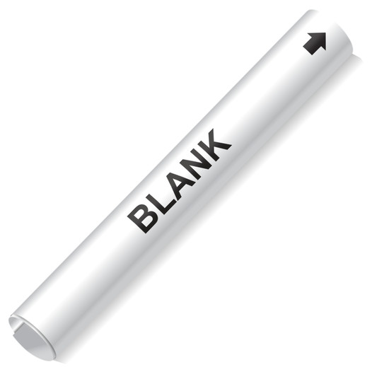 Coiled Black-on-White Blank or Custom Pipe Marker CS656125