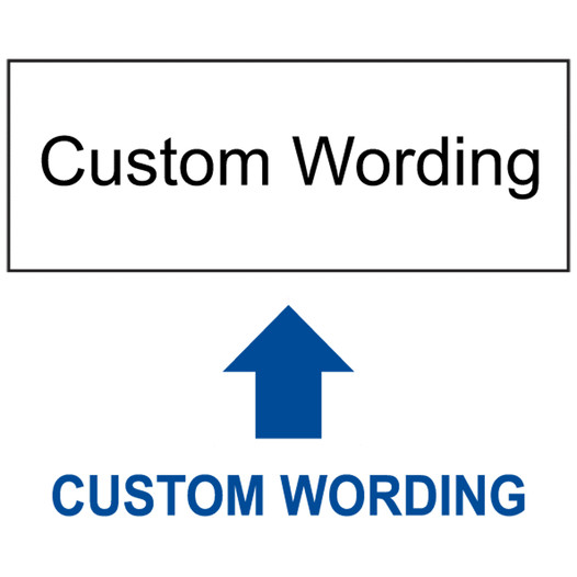 White Engraved Custom Wording Sign EGRE-CUSTOM_Black_on_White