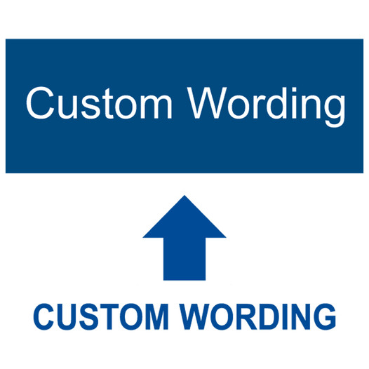 Blue Engraved Custom Wording Sign