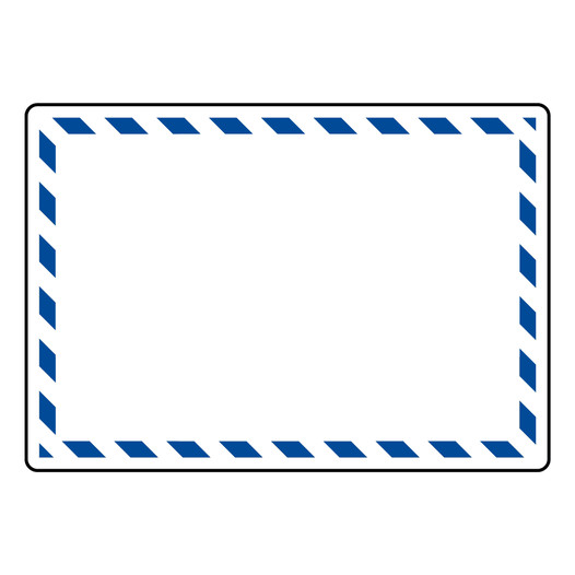 Facilities Blank Write-On Sign NHE-BLUE-STRIPE-L_BLANK