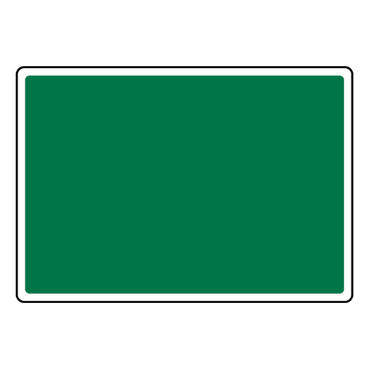 Facilities Blank Write-On Sign NHE-GREEN-L_BLANK
