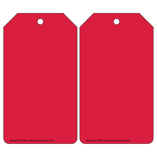 Red Blank Safety Tag CS156586