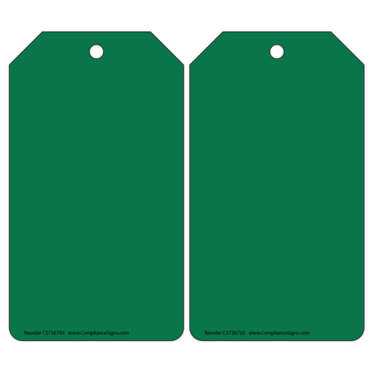Green Blank Safety Tag CS736793