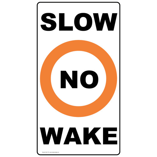 Slow No Wake Label for Recreation