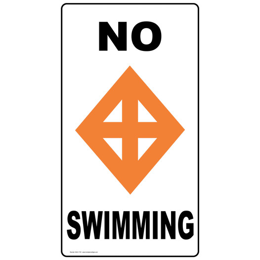 No Swimming Label for Recreation NHE-17791