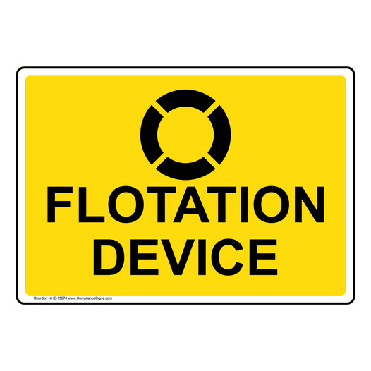 Flotation Device Sign for Recreation NHE-15074