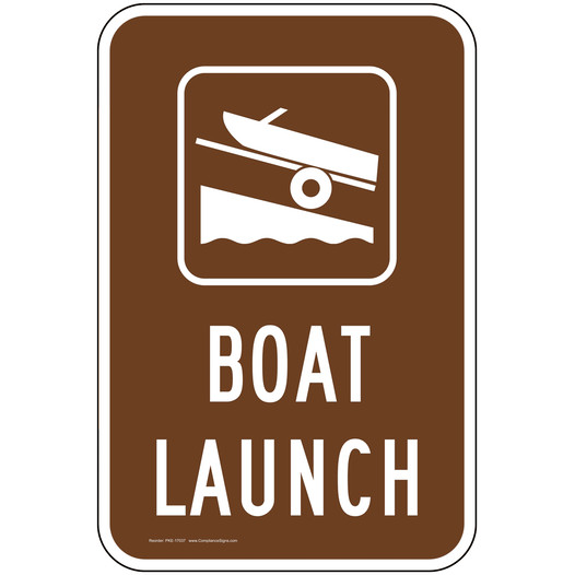 Boat Launch Sign for Recreation