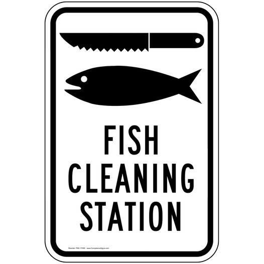 Fish Cleaning Station Sign for Recreation PKE-17095