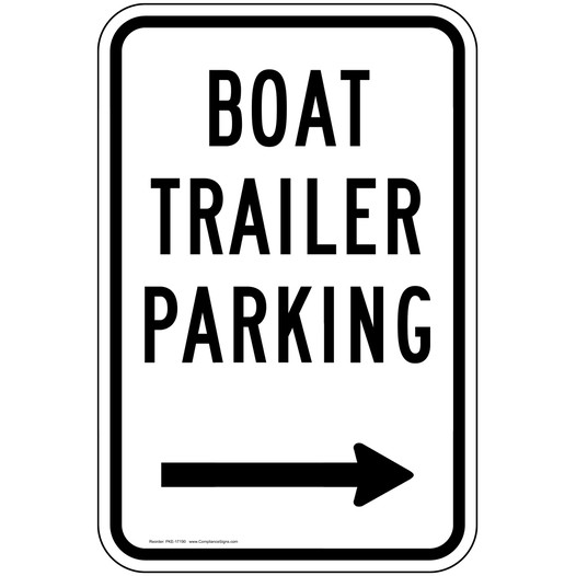 Boat Trailer Parking Right Arrow With Symbol