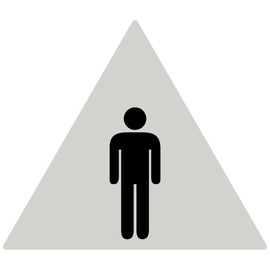 Pearl Gray Men's Restroom Door Sign with Symbol RR-145_DTS_Black_on_PearlGray