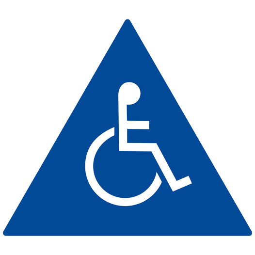 Blue Accessible Men's Restroom Door Sign with Symbol RR-190_DTS_White_on_Blue