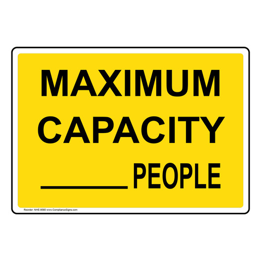 Custom Maximum Capacity-People Sign NHE-9580