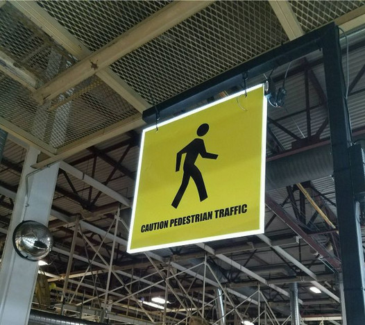 Double Sided Interactive Flashing Pedestrian Safety Sign