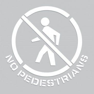 20 inch No Pedestrians Stencil 40SS246