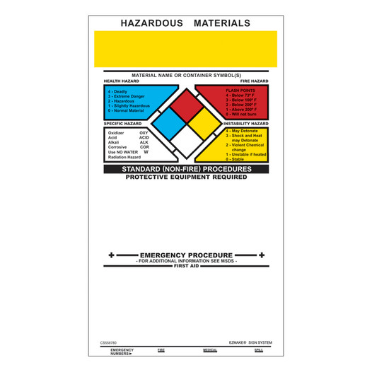 NFPA Style A Standard Procedures EZMake Labels CS258257