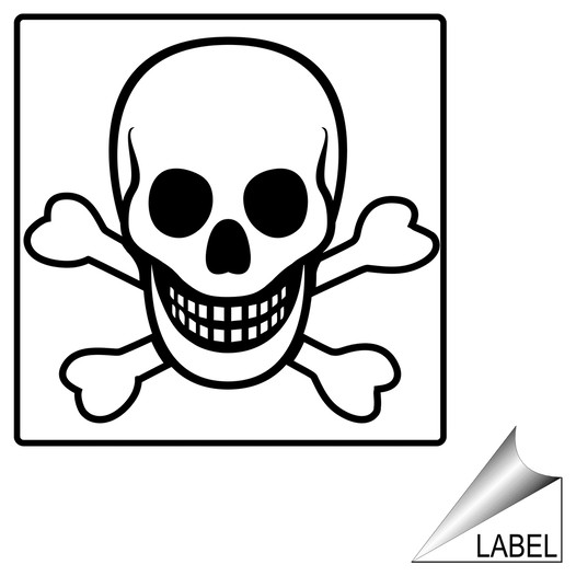 Poison Symbol Label for Hazmat LABEL_SYM_08