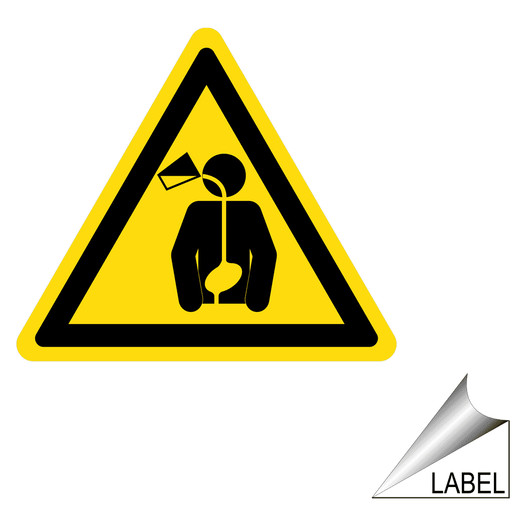 Ingestion Hazard Symbol Label for Hazmat LABEL_TRIANGLE_13_b