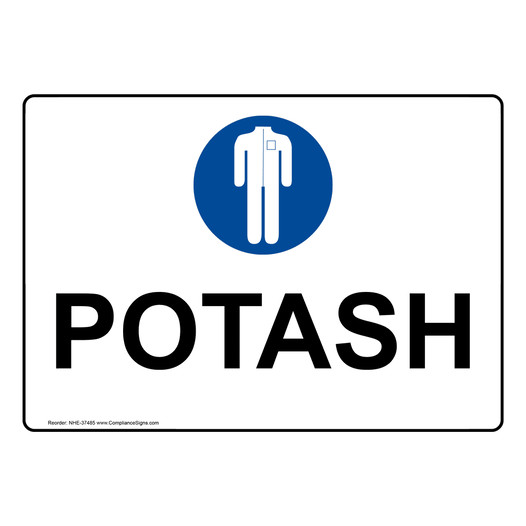 Potash Sign With PPE Symbol NHE-37485
