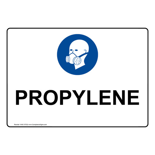 Propylene Sign With PPE Symbol NHE-37532