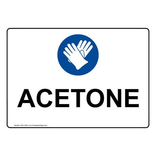Acetone Sign With Symbol NHE-37841
