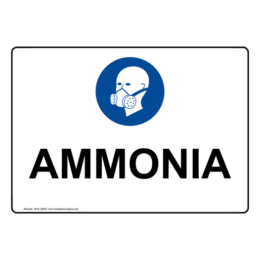 Ammonia Sign With Symbol NHE-38003