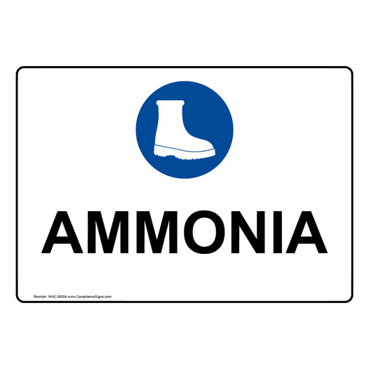 Ammonia Sign With Symbol NHE-38004