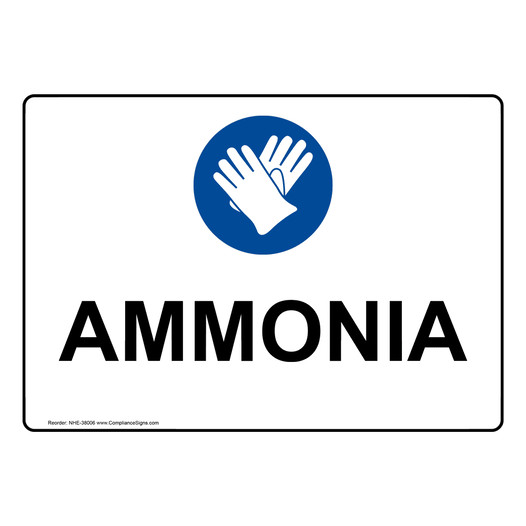 Ammonia Sign With Symbol NHE-38006