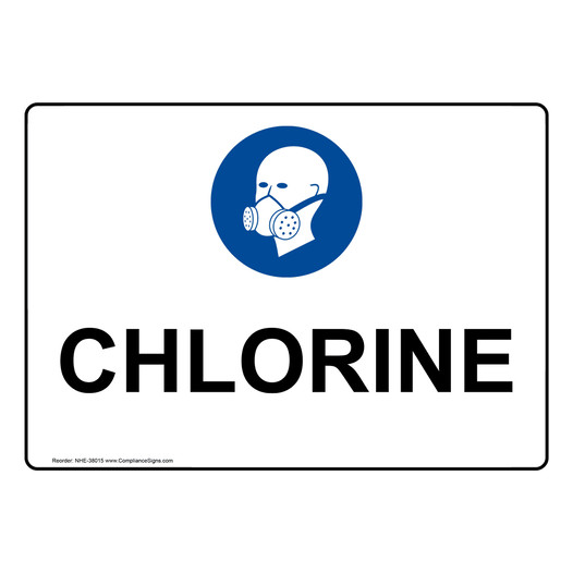 Chlorine Sign With Symbol NHE-38015
