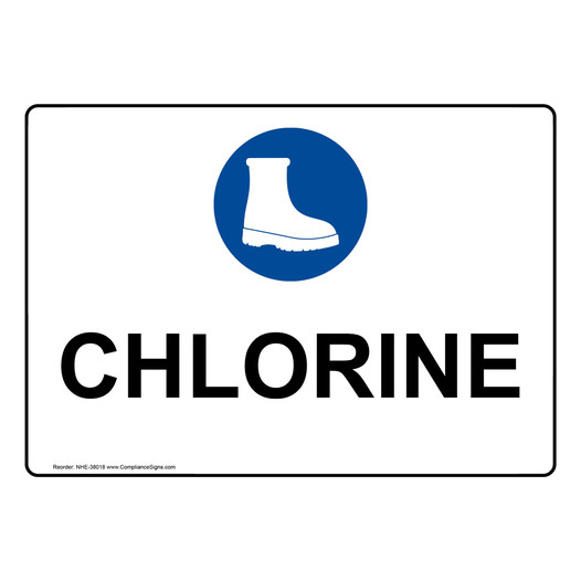 Chlorine Sign With Symbol NHE-38018