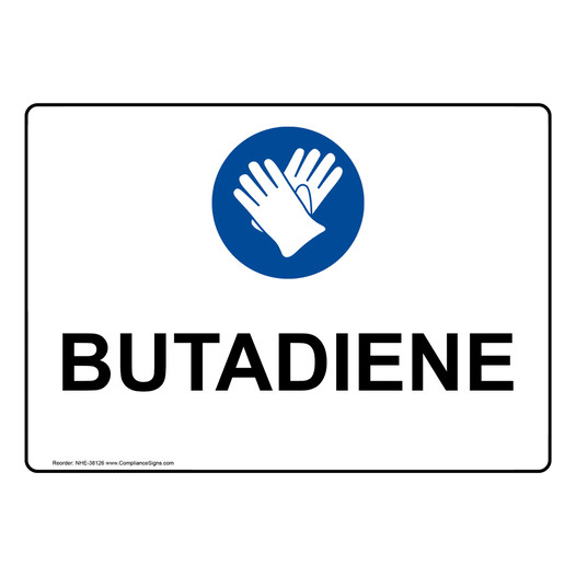 Butadiene Sign With Symbol NHE-38126