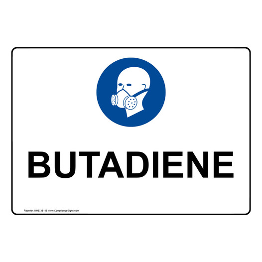 Butadiene Sign With Symbol NHE-38146