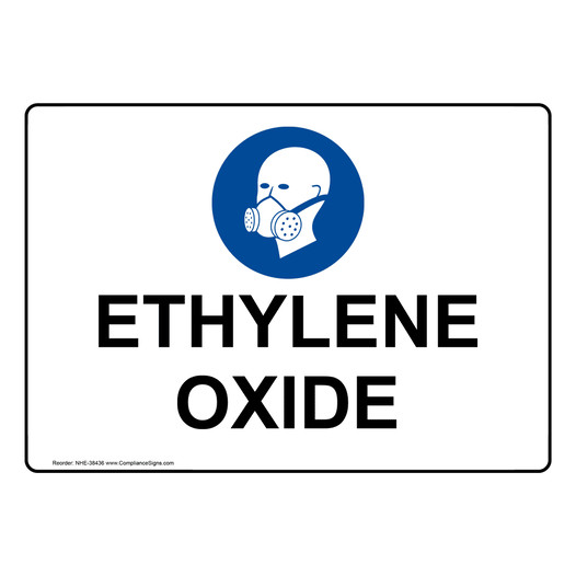 Ethylene Oxide Sign With Symbol NHE-38436