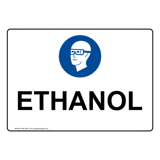 Ethanol Sign With Symbol NHE-38521