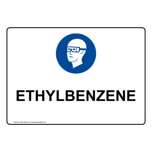 Ethylbenzene Sign With Symbol NHE-38534