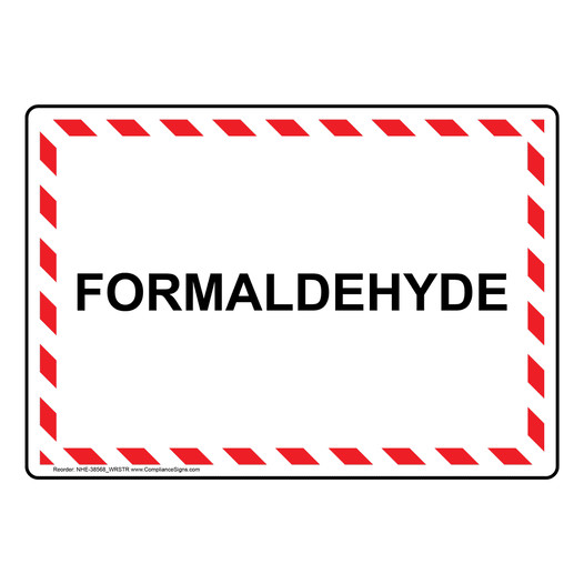 Formaldehyde Sign NHE-38568_WRSTR