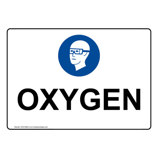 Oxygen Sign With Symbol NHE-38635