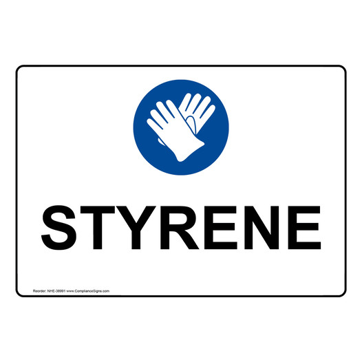 Styrene Sign With Symbol NHE-38991