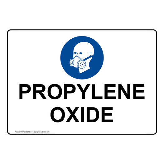 Propylene Oxide Sign With Symbol NHE-39018