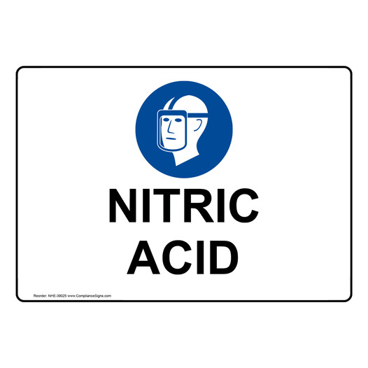 Nitric Acid Sign With Symbol NHE-39025