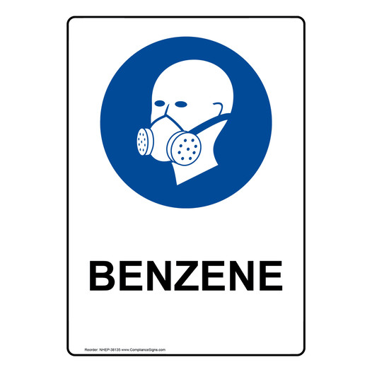 Portrait Benzene Sign With Symbol NHEP-38135