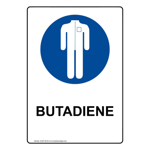Portrait Butadiene Sign With Symbol NHEP-38149