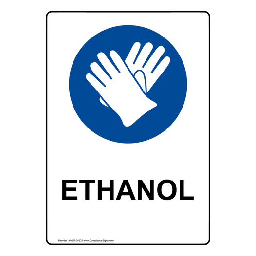 Portrait Ethanol Sign With Symbol NHEP-38525