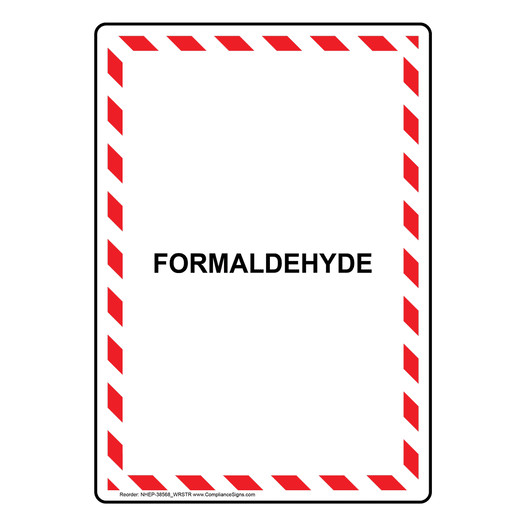 Portrait Formaldehyde Sign NHEP-38568_WRSTR