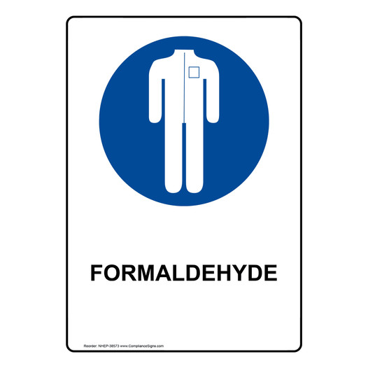 Portrait Formaldehyde Sign With Symbol NHEP-38573