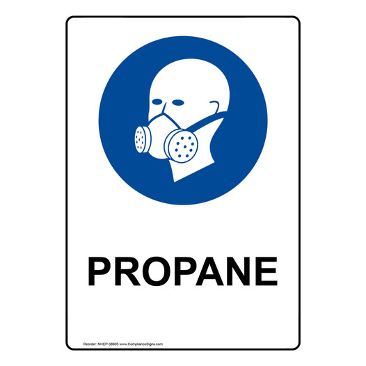 Portrait Propane Sign With Symbol NHEP-38605