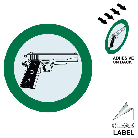 Guns Permitted Symbol Label for Weapons
