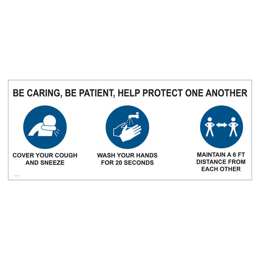 Be Caring, Be Patient, Help Protect Contractor-Grade Banner CS877748